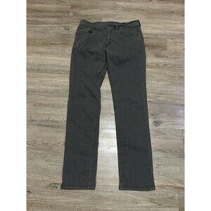 Levis 511 Jeans Mens 32x32 Gray Pinstripe Slim Fit Stretch Denim Casual Pants